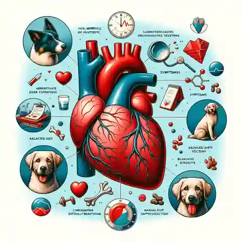 An illustration that explains showing What Is Dilated Cardiomyopathy in Dogs, Causes, Symptoms, and Prevention