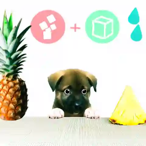 Can Puppies Eat Pineapple A playful illustration of How much pineapple can a puppy eat