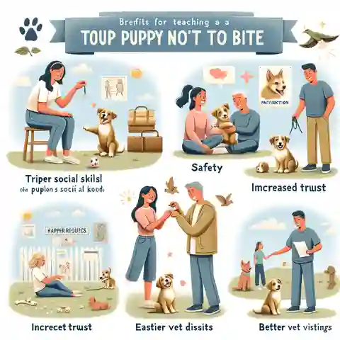 How to Teach a Puppy Not to Bite An Illustrations of How does teaching a puppy not to bite benefit its future behavior