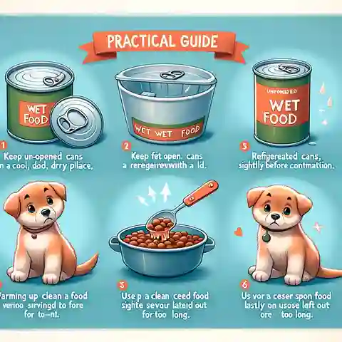 When Can Puppies Eat Wet Food A practical guide illustration showing how to store wet food for puppies correctly
