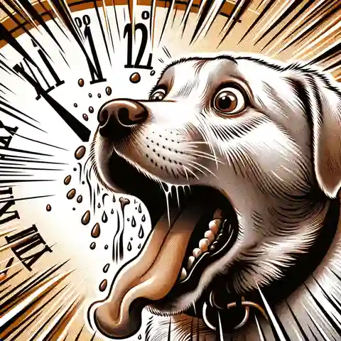 Why Chocolate is Not Good for Dogs An illustration of a dog panting heavily with a worried expression, emphasizing rapid breathing